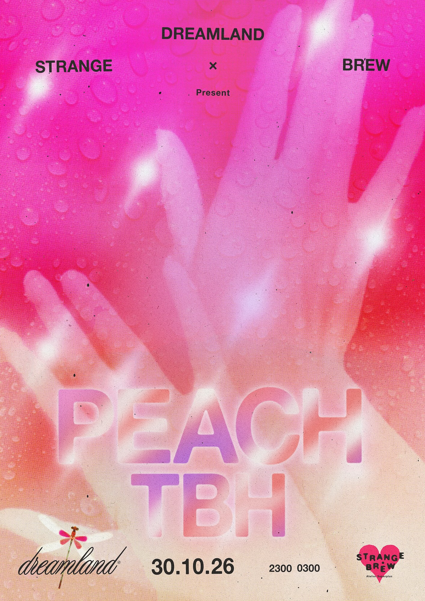 Dreamland with Peach + TBH at Strange Brew flyer