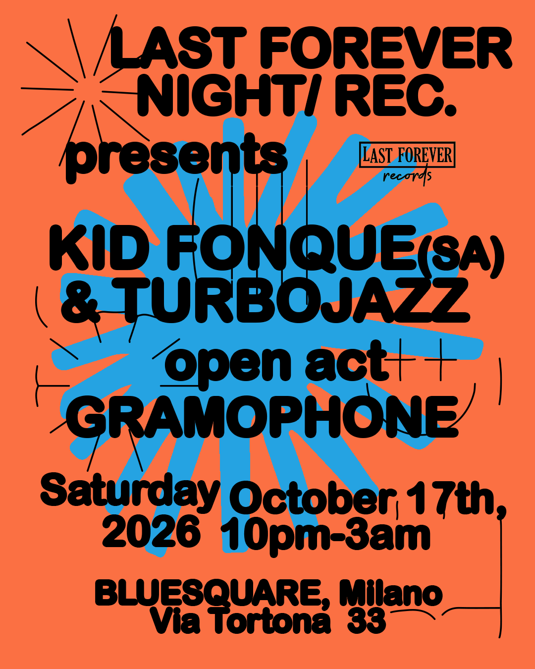 Hi-Fi Weekends pres LAST FOREVER NIGHT with Kid Fonque (SA), Turbojazz, Gramophone *FREE ENTRY* at Bluesquare flyer