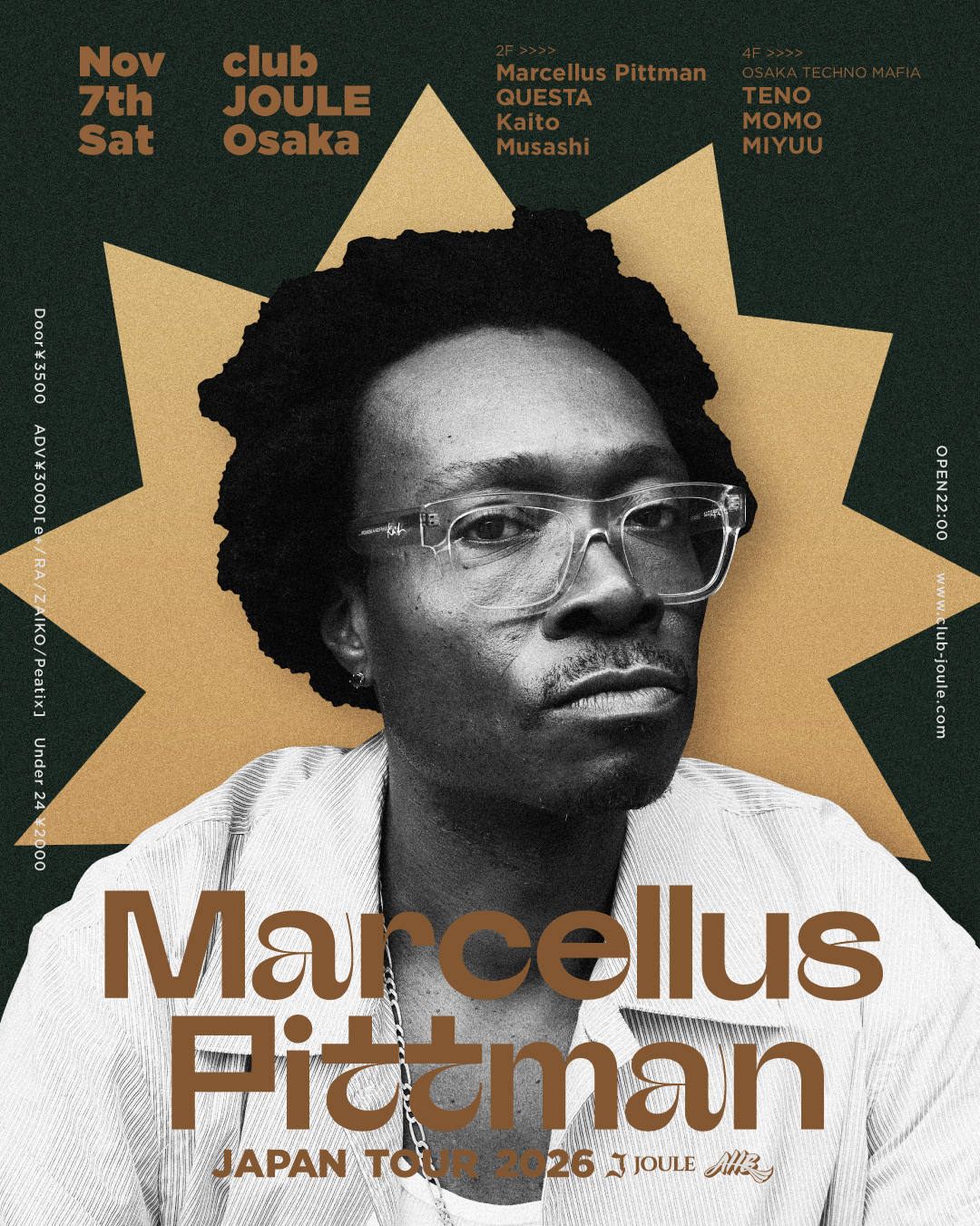Marcellus Pittman Japan Tour at Joule flyer