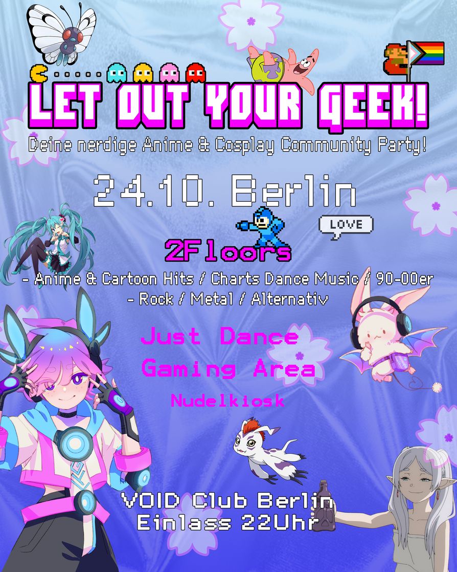 Let out your Geek! Anime & Cosplay Community Party at VOID Club flyer