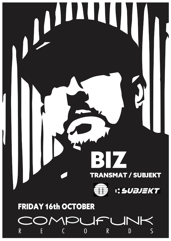 Rhythmwerx × Compufunk presents Biz(Transmat/SUBJEKT) & Papers(Fever AM,Brothers/Sisters) at Compufunk Records flyer