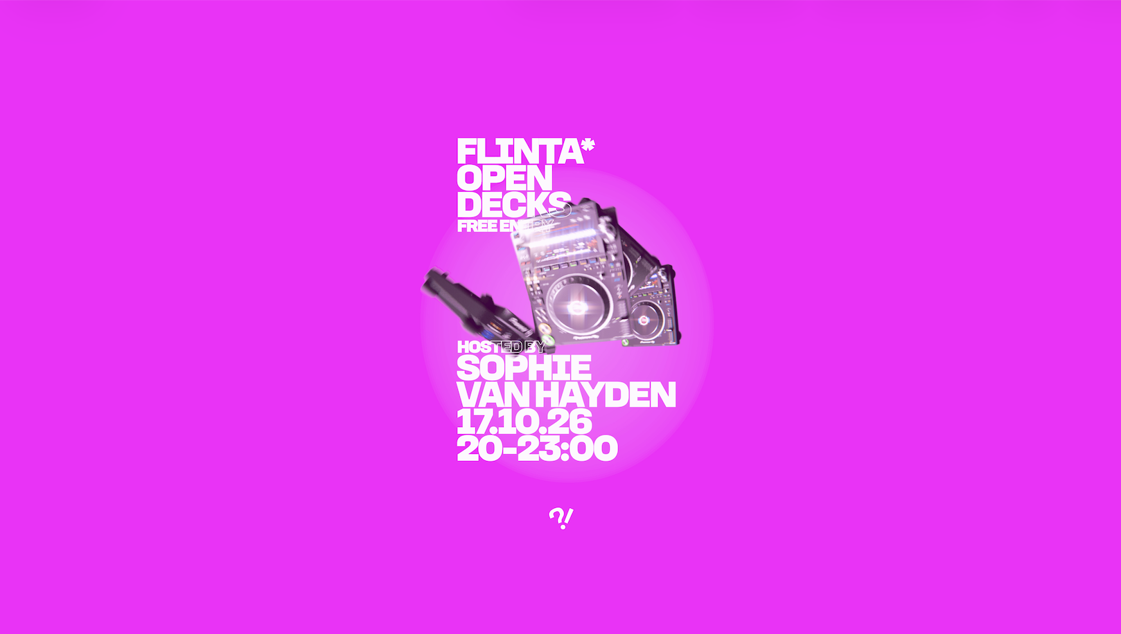 FLINTA Open Decks hosted by Sophie van Hayden at Fundbureau flyer