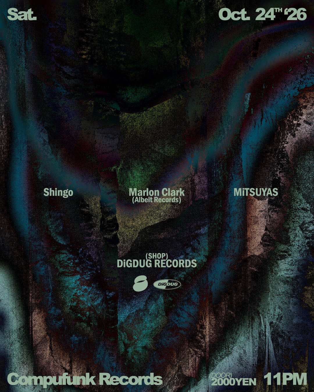 Marlon Clark at Compufunk Records flyer