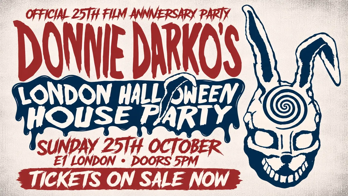 Donnie Darko Halloween House Party at E1 flyer