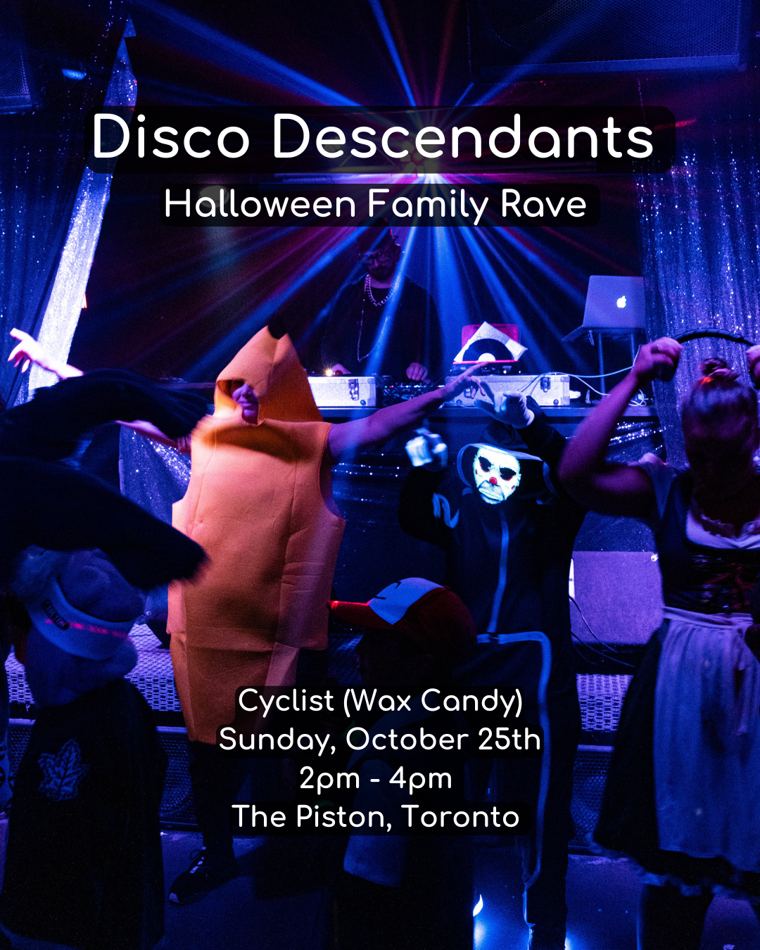 Disco Descendants Halloween Family Rave at The Piston flyer