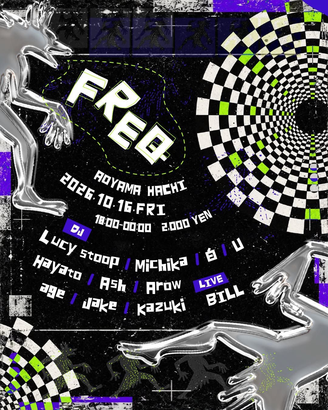 FREQ at Aoyama Hachi flyer