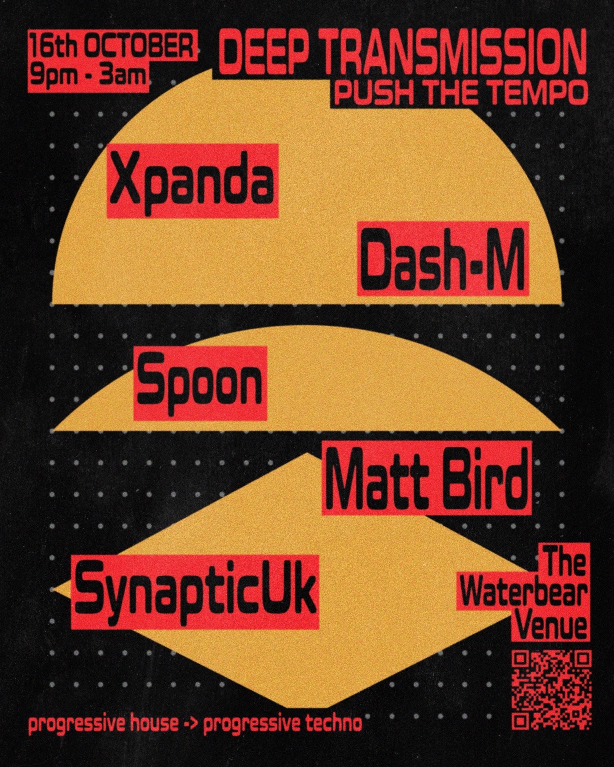 Deep Transmission IX - 909 Push The Tempo at WaterBear Venue flyer