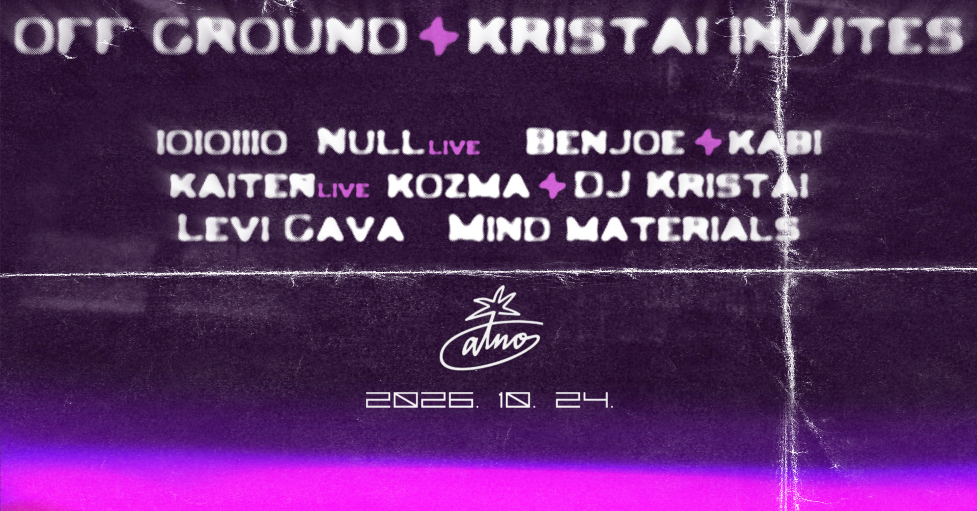 Kristai Invites: OFF GROUND to Atno at Atno flyer