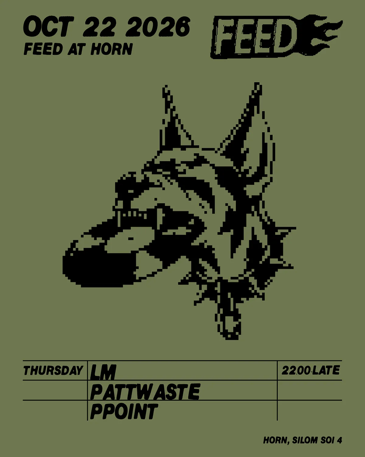FEED with LM / Pattwaste / PPOINT at Horn flyer