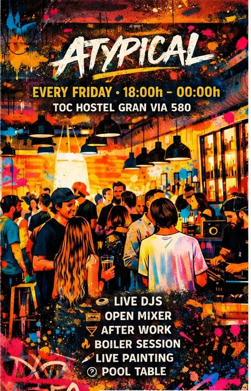 ATYPICAL pres. Other Side Boiler Session with Moonatik, Andre Blackwood & Madison + Open Mixer  at TOC Hostel flyer
