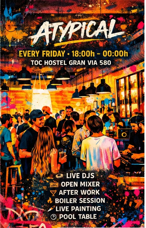 ATYPICAL pres. Other Side Boiler Session with Moonatik, Andre Blackwood & Madison + Open Mixer at TOC Hostel flyer