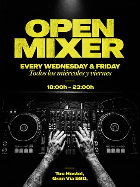 Open Mixer + AFTERWORK (Bring your music & join our community) Free Entry at TOC Hostel flyer