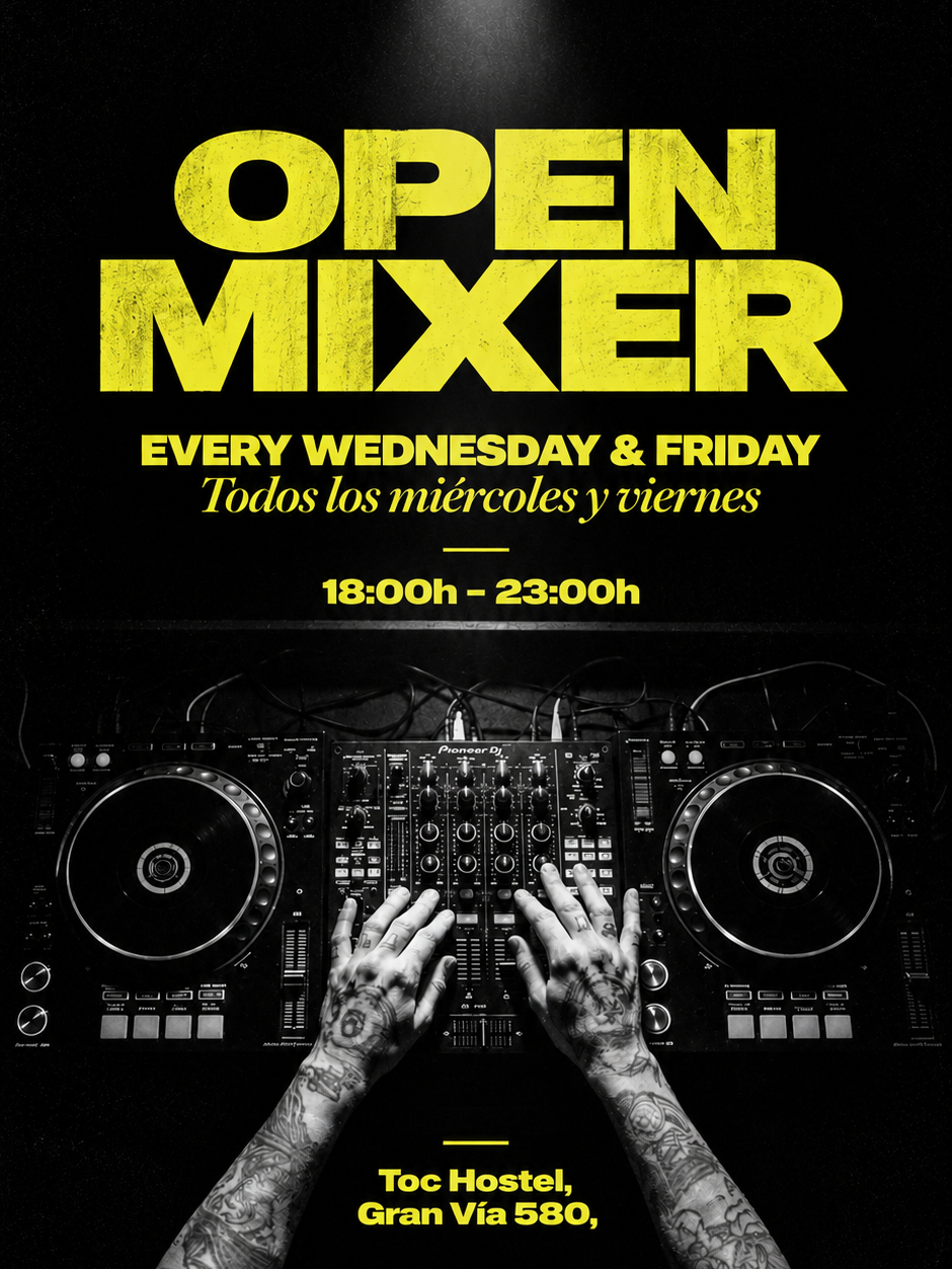 Open Mixer + AFTERWORK (Bring your music & join our community) Free Entry at TOC Hostel flyer