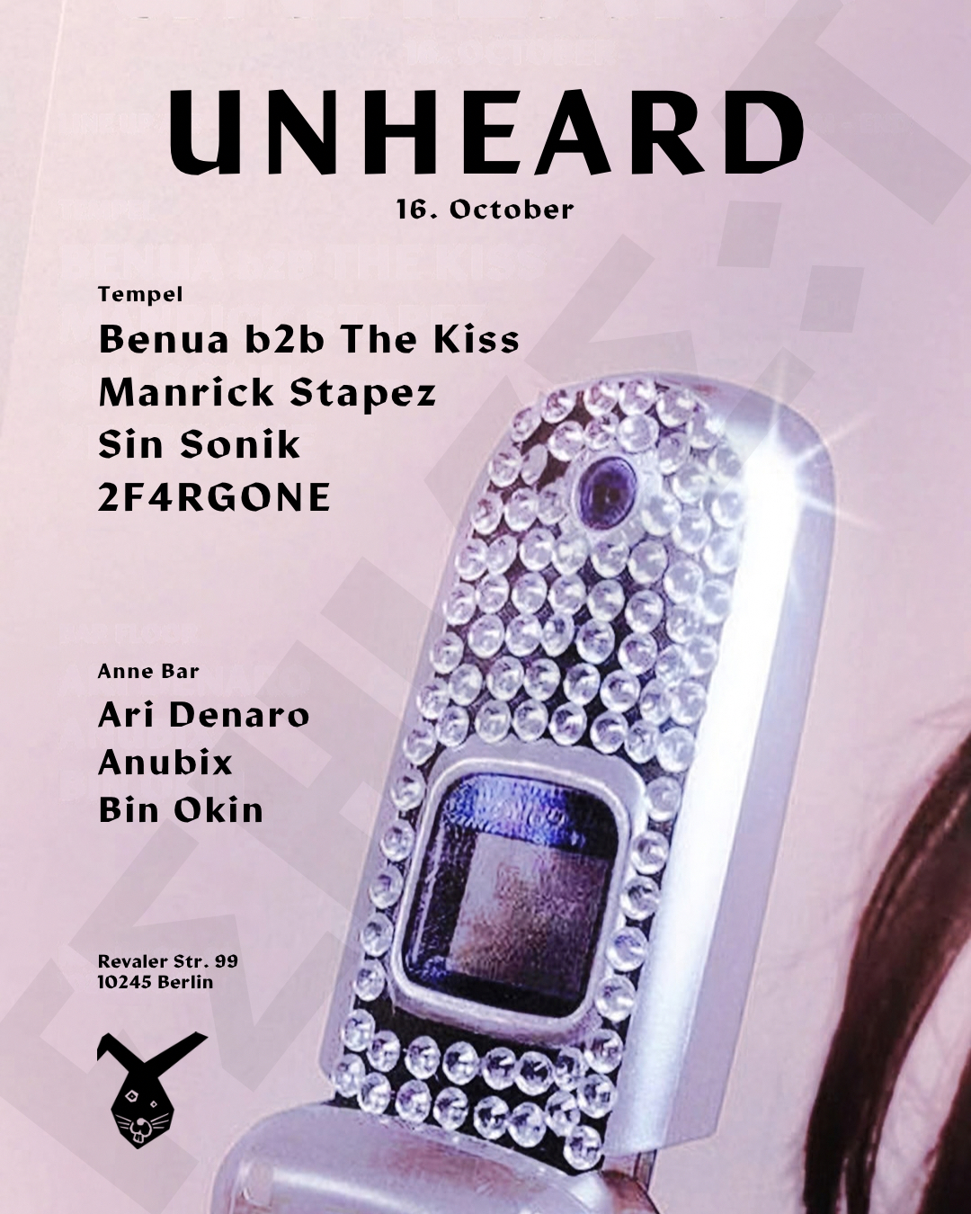 F𝝨HLZ𝝨:T / UNHEARD at The White Rabbit - Berlin flyer