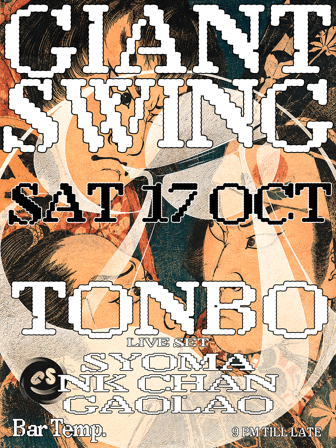 GIANT SWING with Tonbo at Bar Temp. flyer