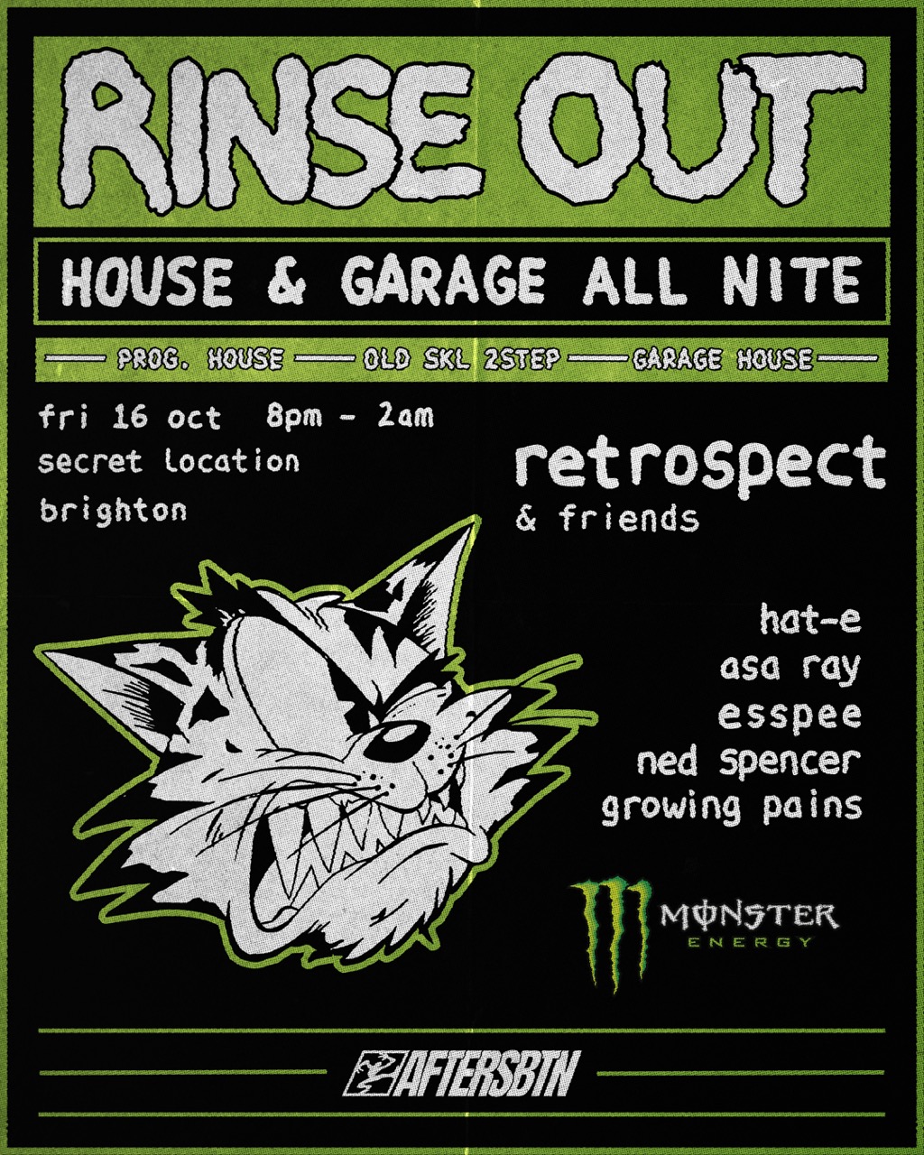 Rinse Out - Retrospect + Friends [SECRET LOCATION] at TBA - Secret Location flyer