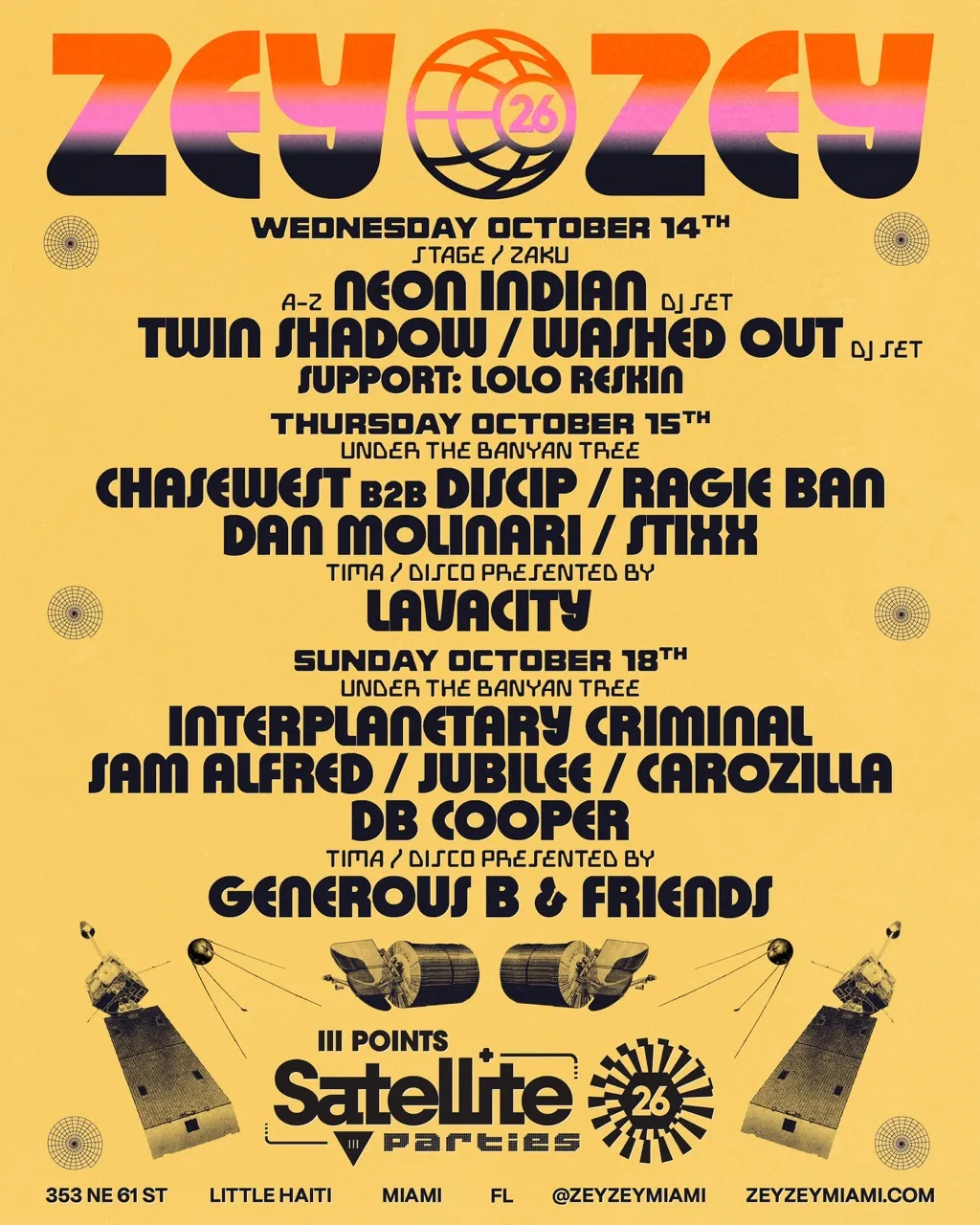 III Points Satellite Party: ZEYZEY - Under the Banyan Tree at ZeyZey Miami flyer