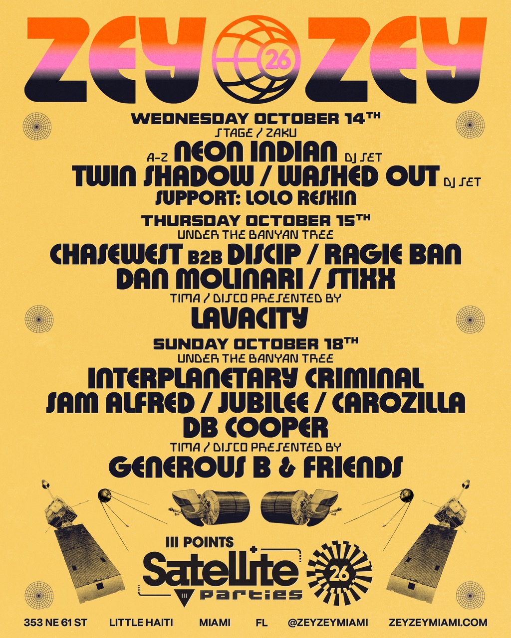 III Points Satellite Party: ZEYZEY - Under the Banyan Tree at ZeyZey Miami flyer