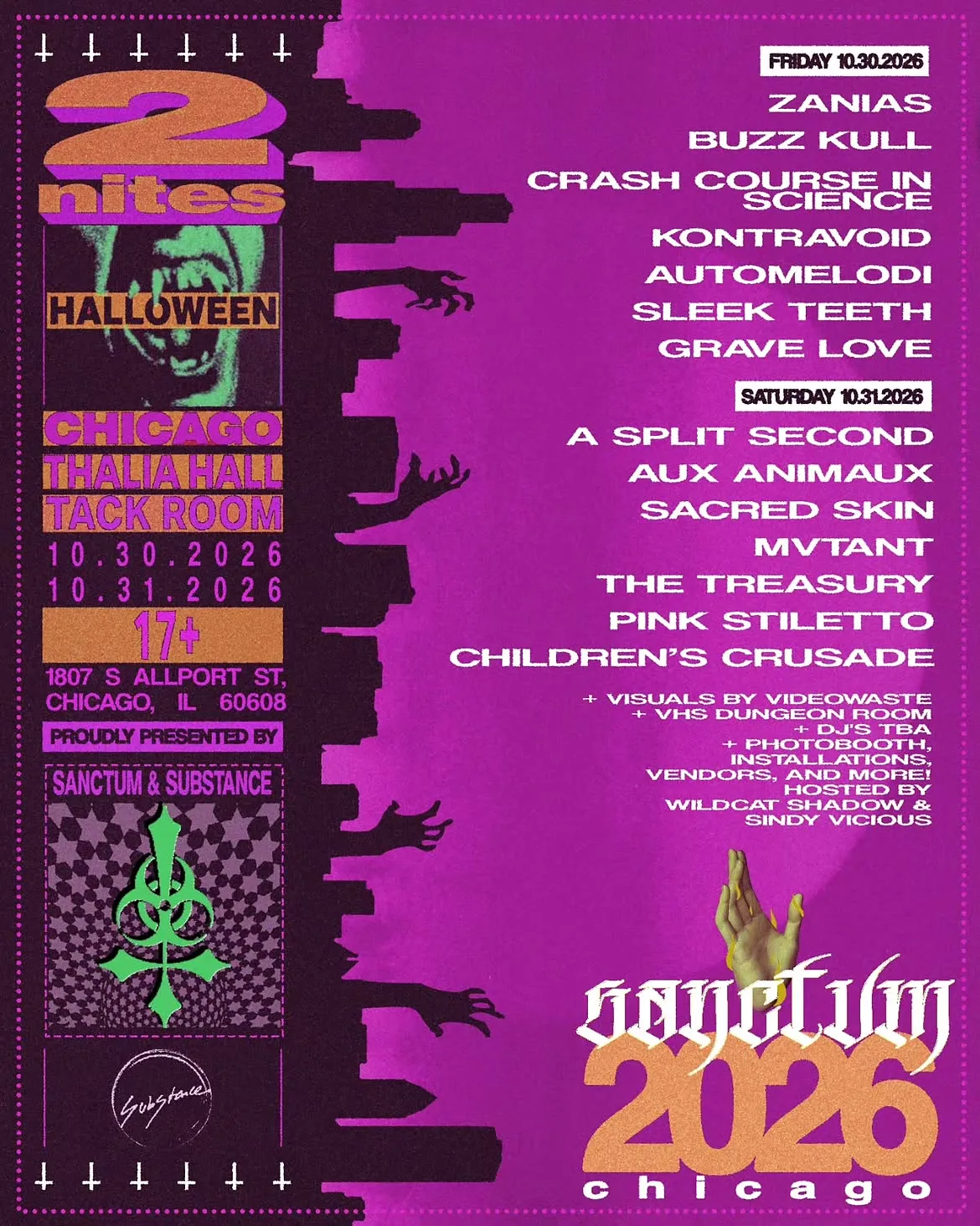 Sanctum Festival 2026 at Thalia Hall flyer