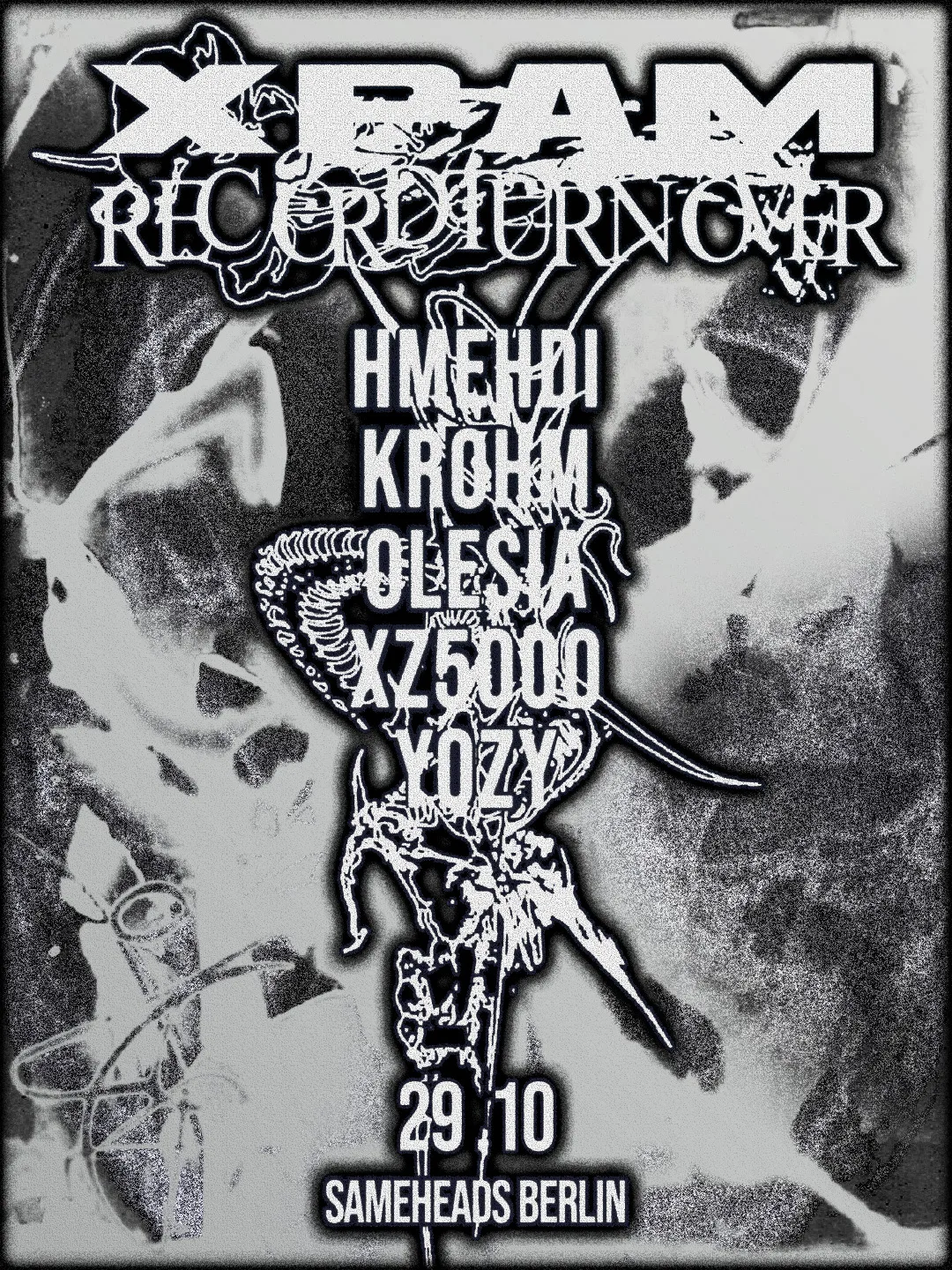 XPAM x Record Turnover at Sameheads flyer