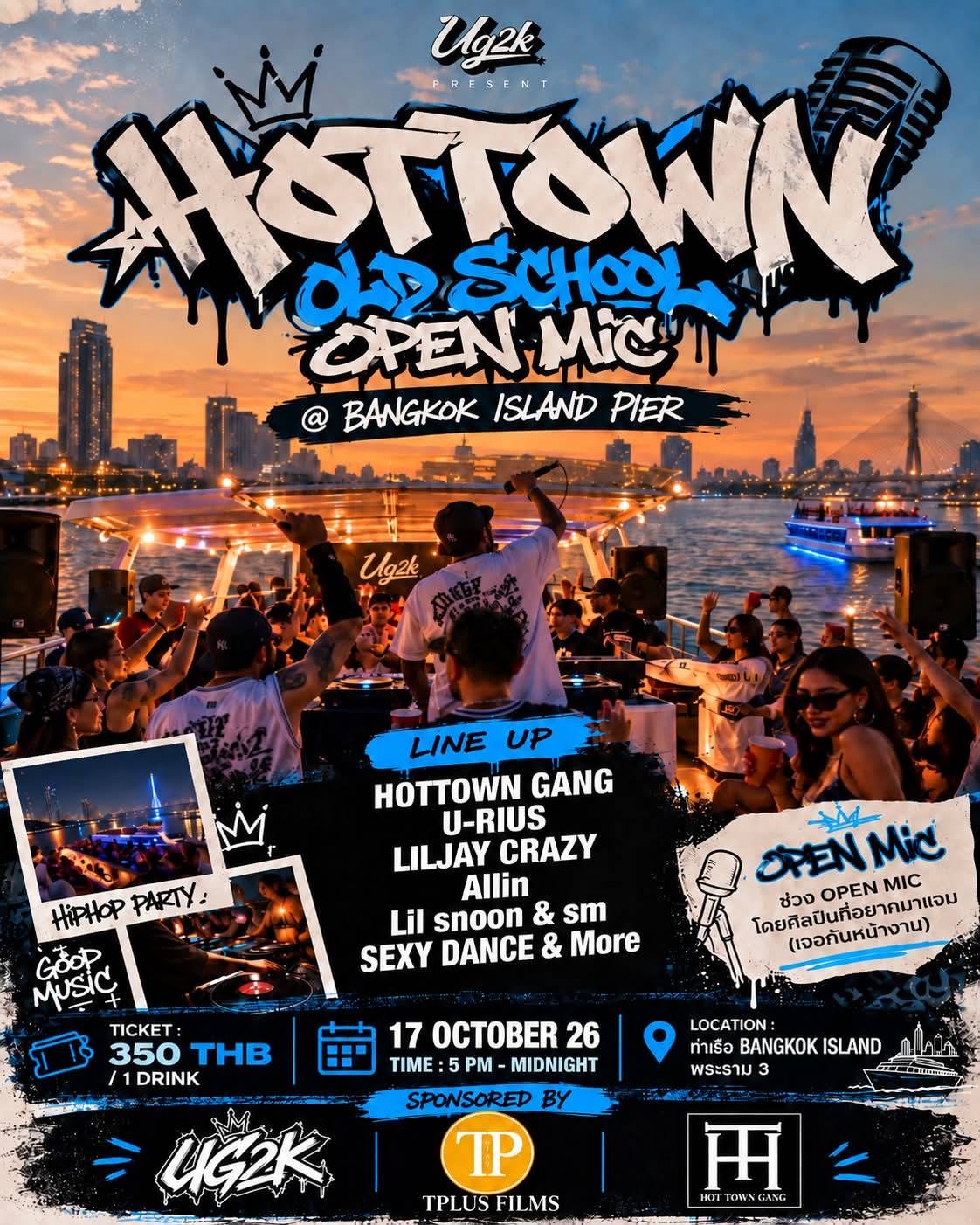 Hottown old school open mic 17 Oct at Bangkok Island flyer