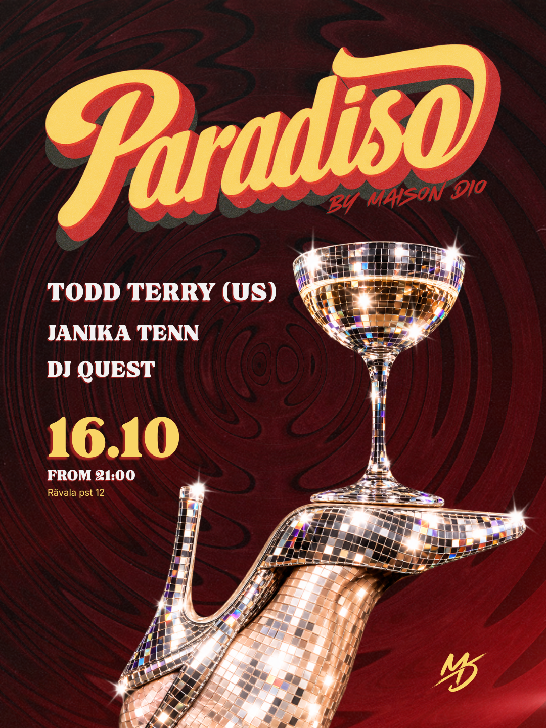 PARADISO by Maison Dio with Todd Terry at Maison Dio Tallinn flyer