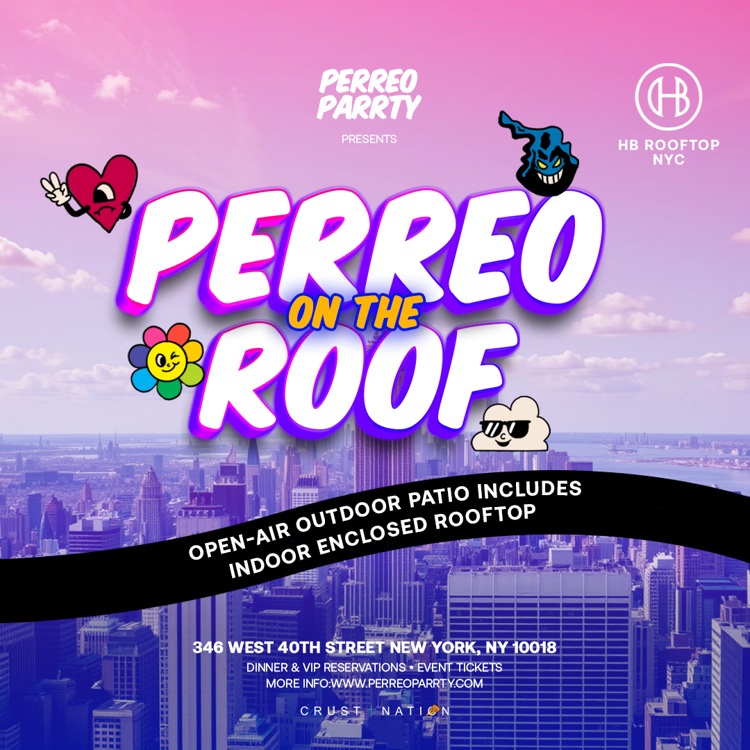 Perreo on the Roof Halloween Latin & Reggaeton Rooftop Dance Party NYC at High Bar New York flyer