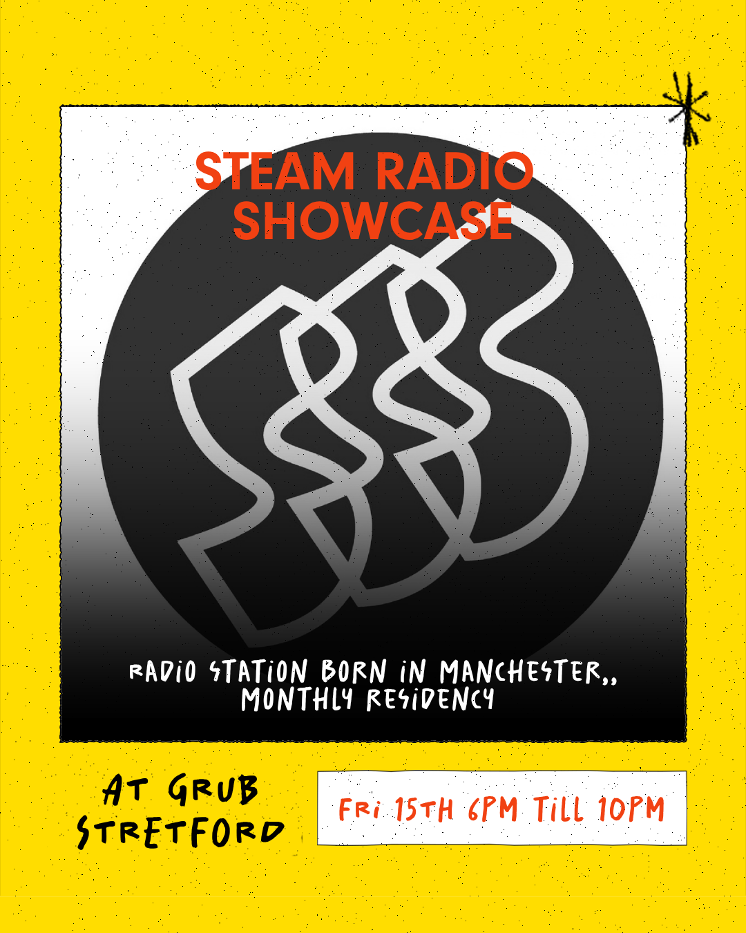 GRUB Stretford: Steam Radio Showcase at Grub Stretford flyer