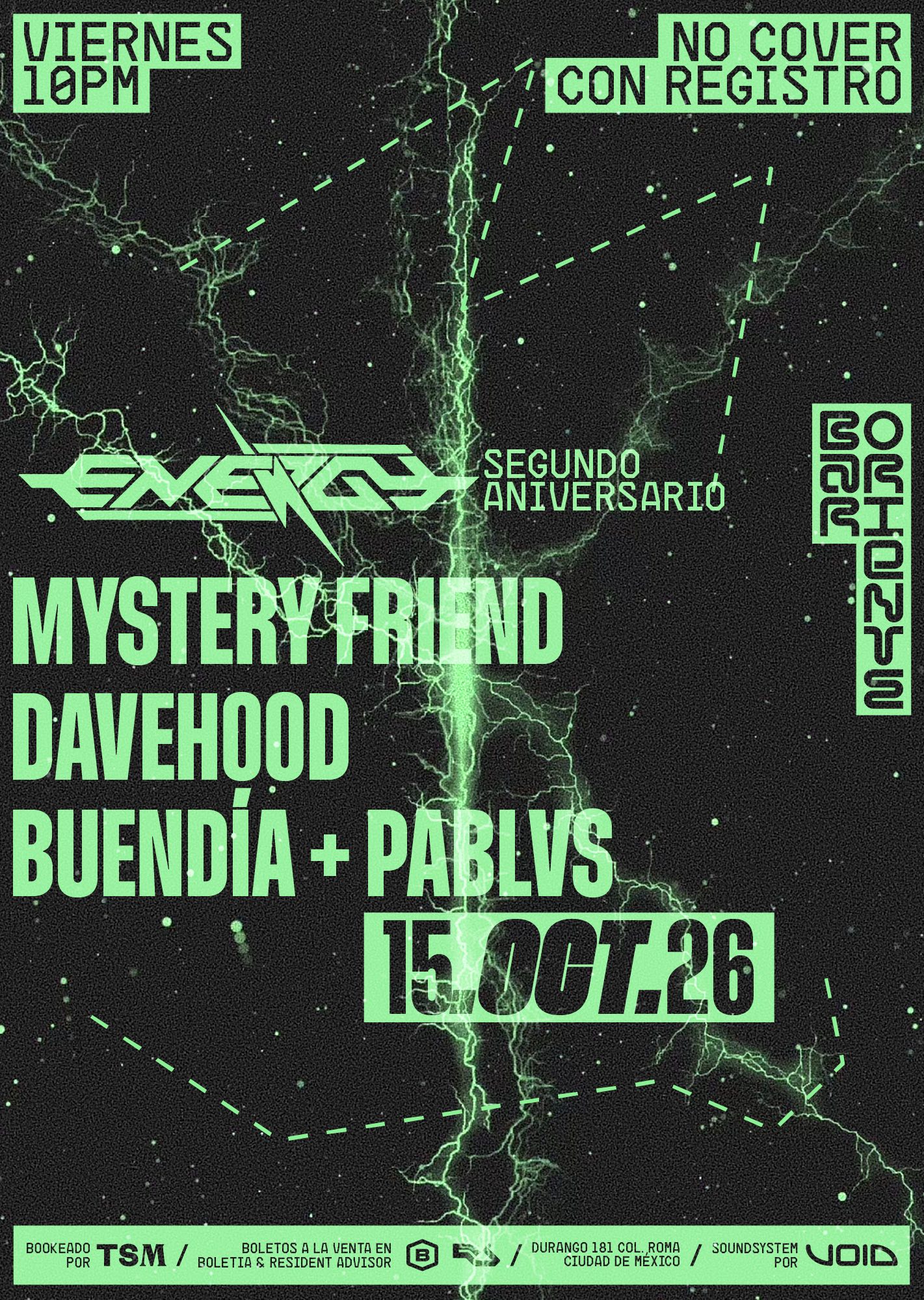 Energy Segundo Aniversario at Bar Oriente flyer