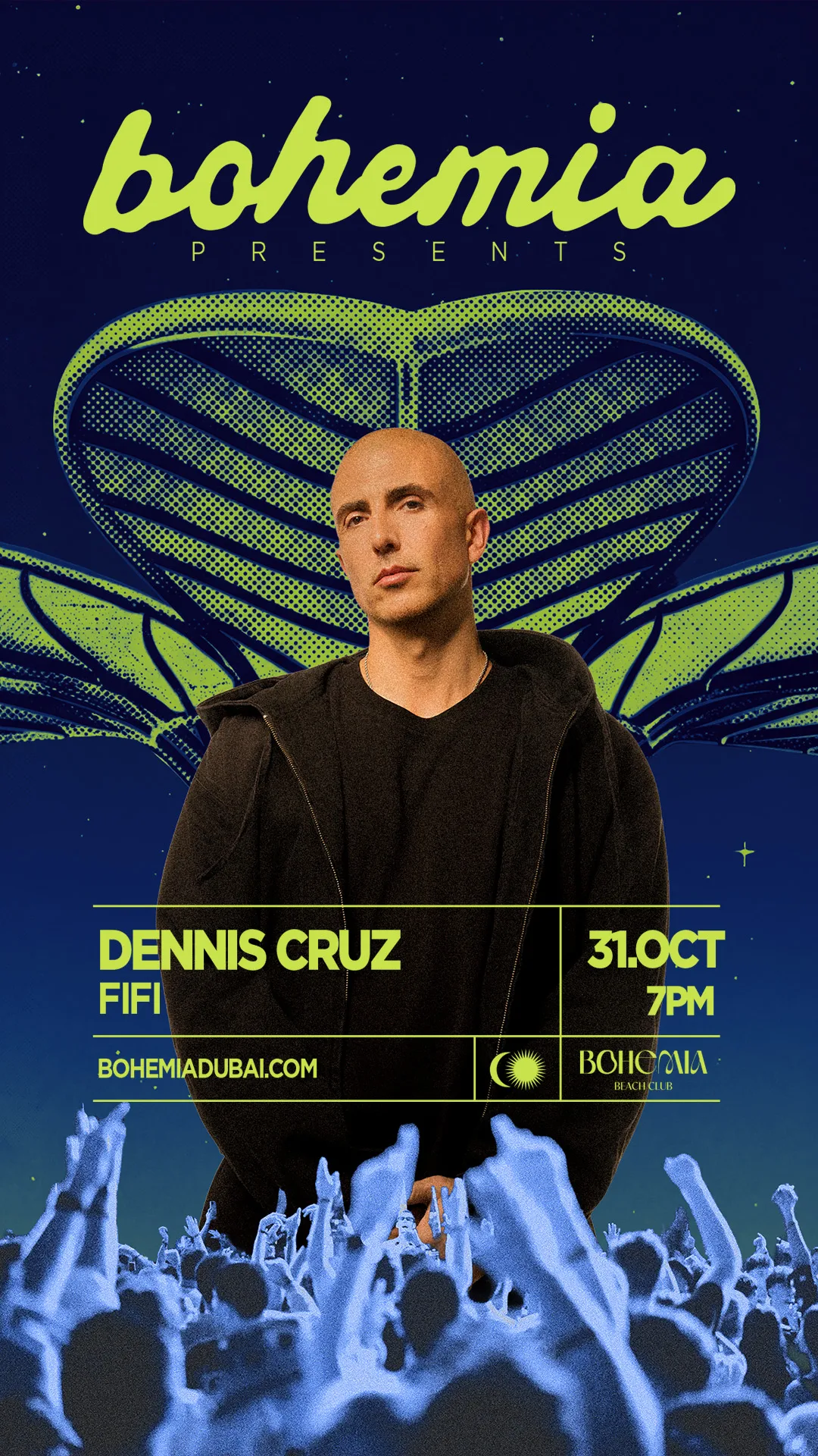 Bohemia presents Dennis Cruz at Bohemia Beach Club | FIVE Palm Jumeirah flyer