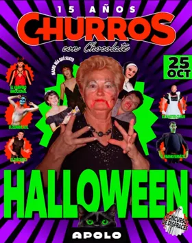 CHURROS CON CHOCOLATE - Halloween at Sala Apolo flyer