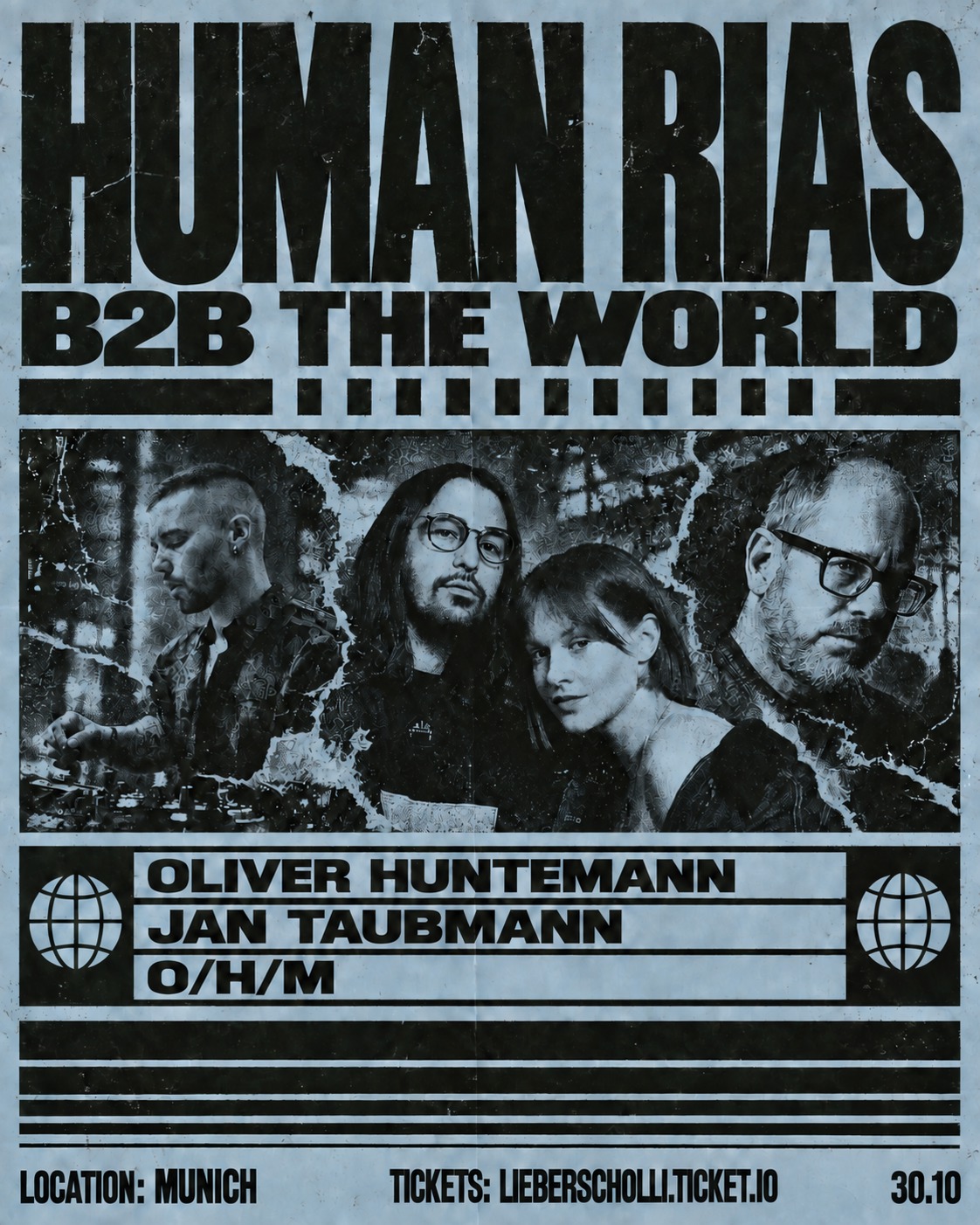 Human Rias invites Oliver Huntemann at Lieberscholli flyer