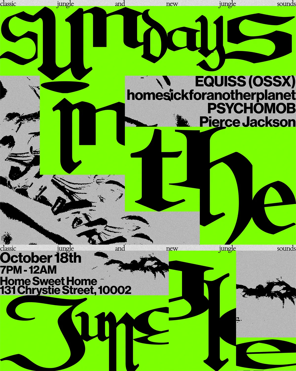 Sundays in the Jungle at Home Sweet Home flyer