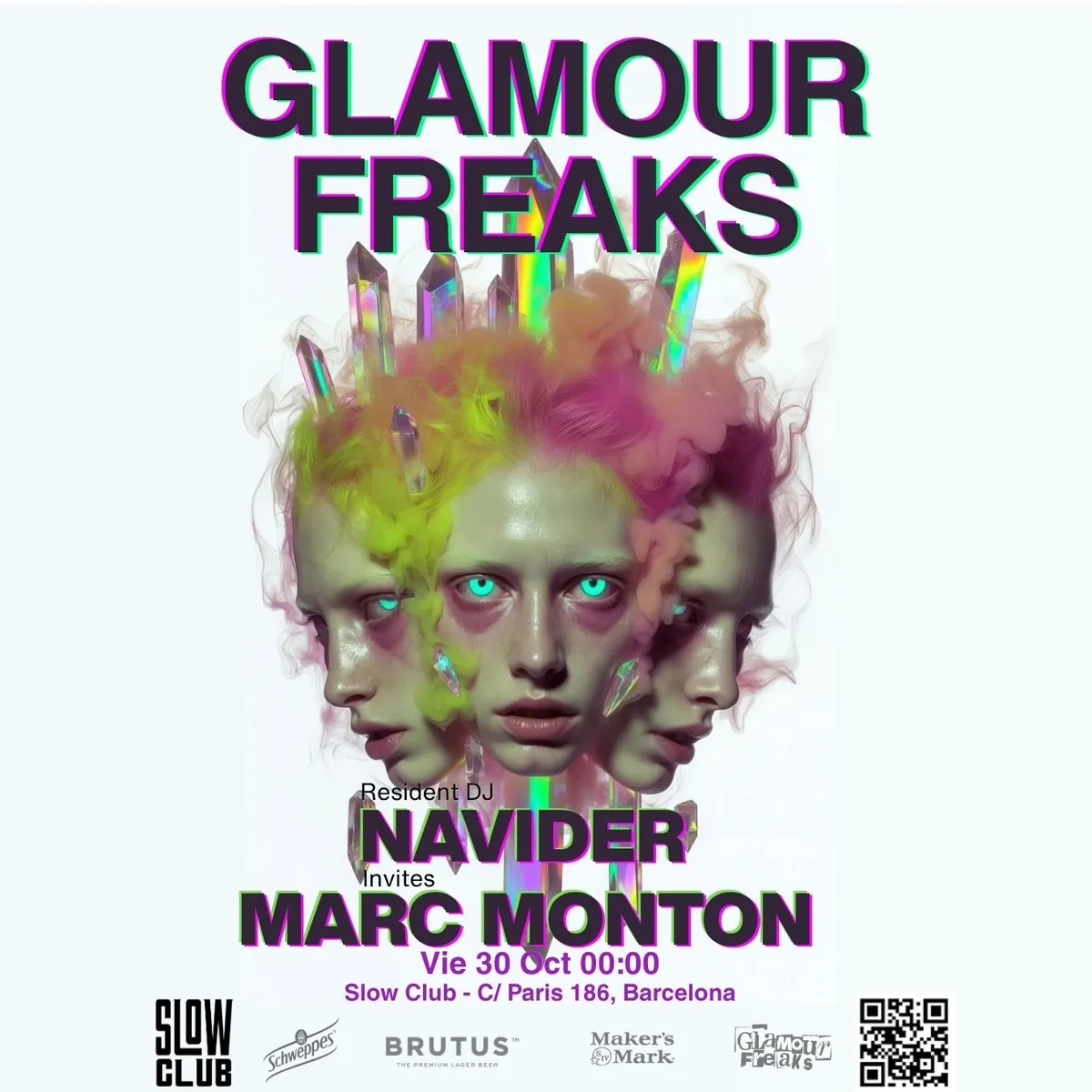 Glamour Freaks: Navider + Marc Monton at Slow Barcelona flyer