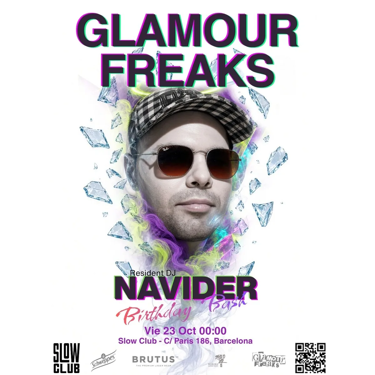 Navider´s Birthday Bash at Slow Barcelona flyer