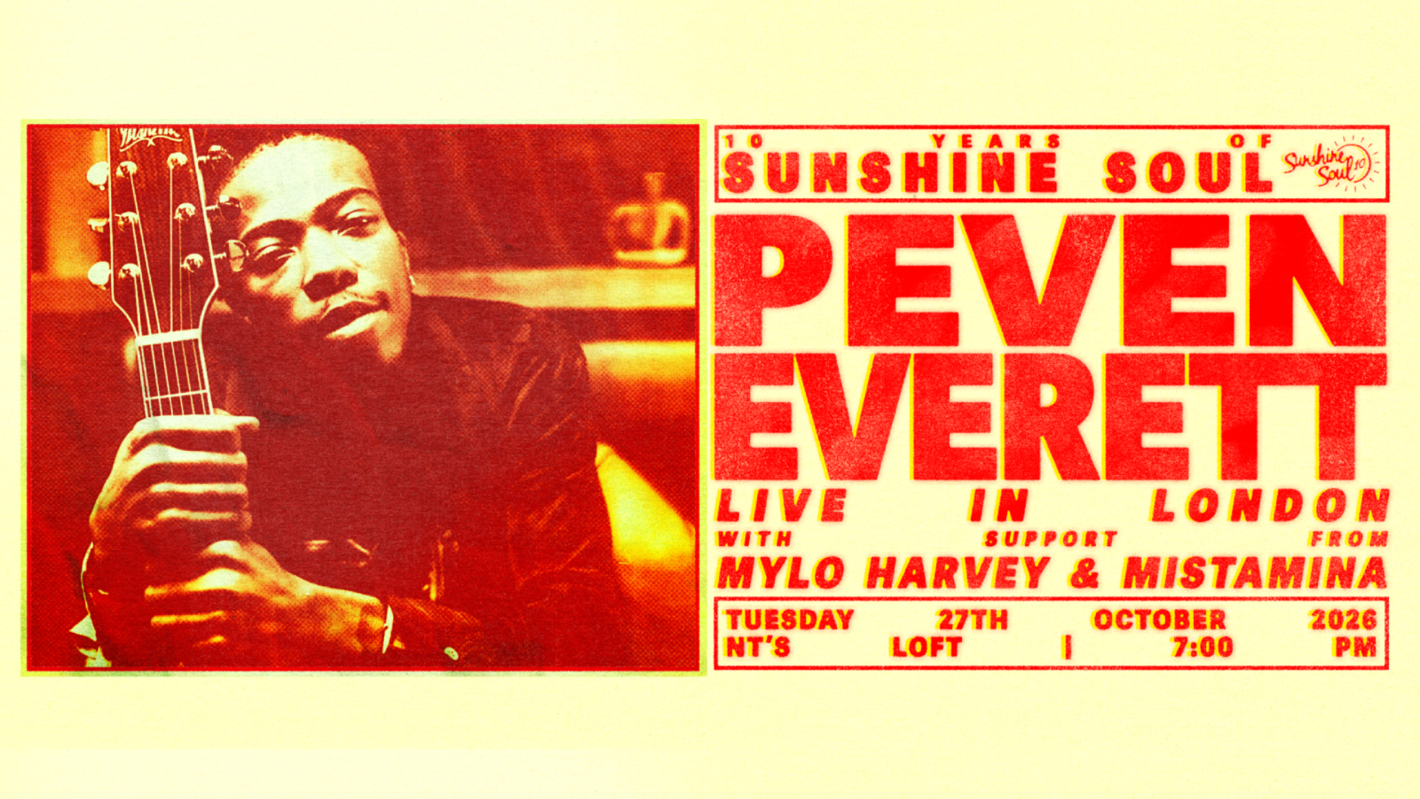 10 Years of Sunshine Soul: Peven Everett (Live) at Night Tales Loft flyer