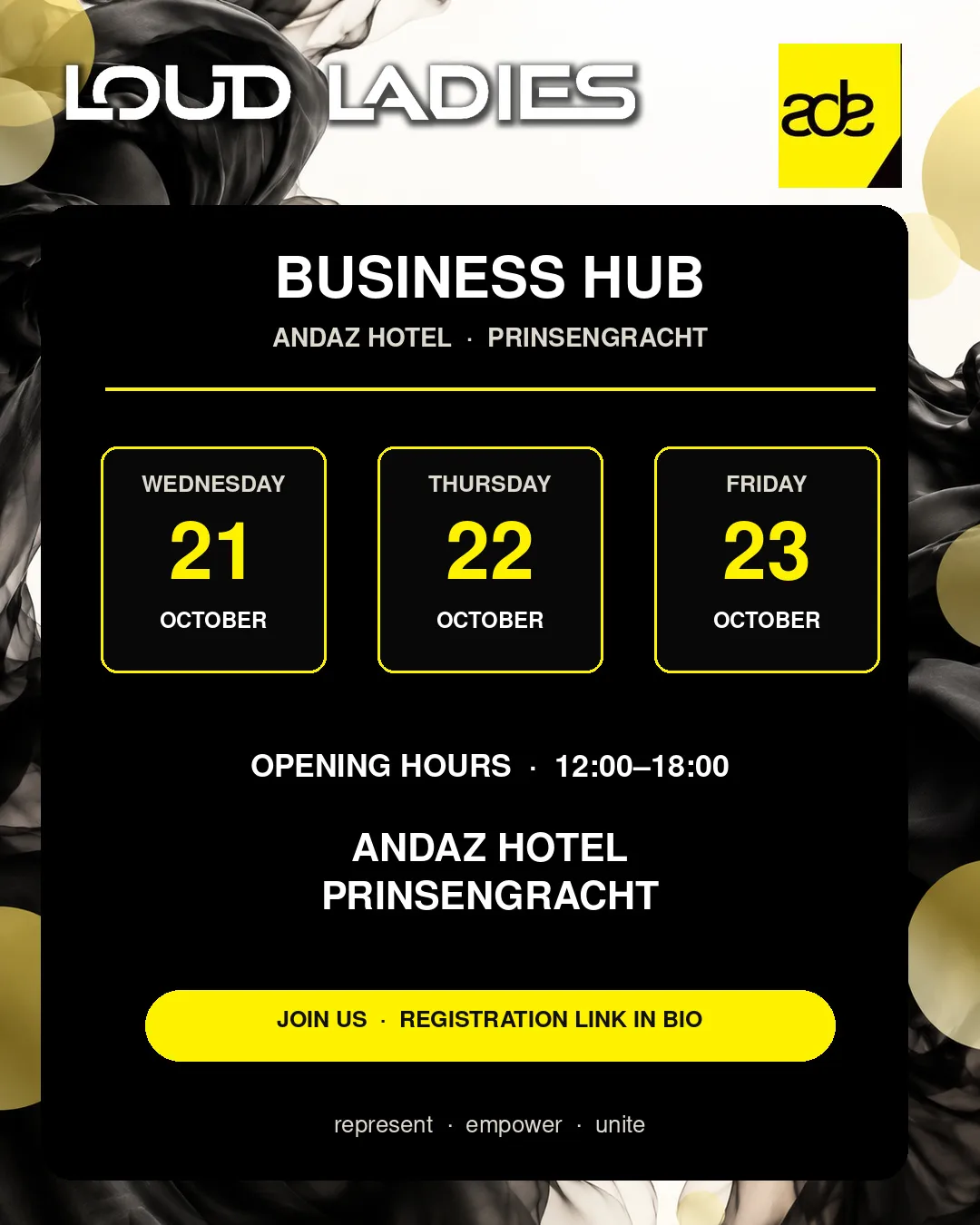 Loud Ladies Business hub at Andaz Hotel at ADE at Andaz Hotel / Blue Spoon flyer