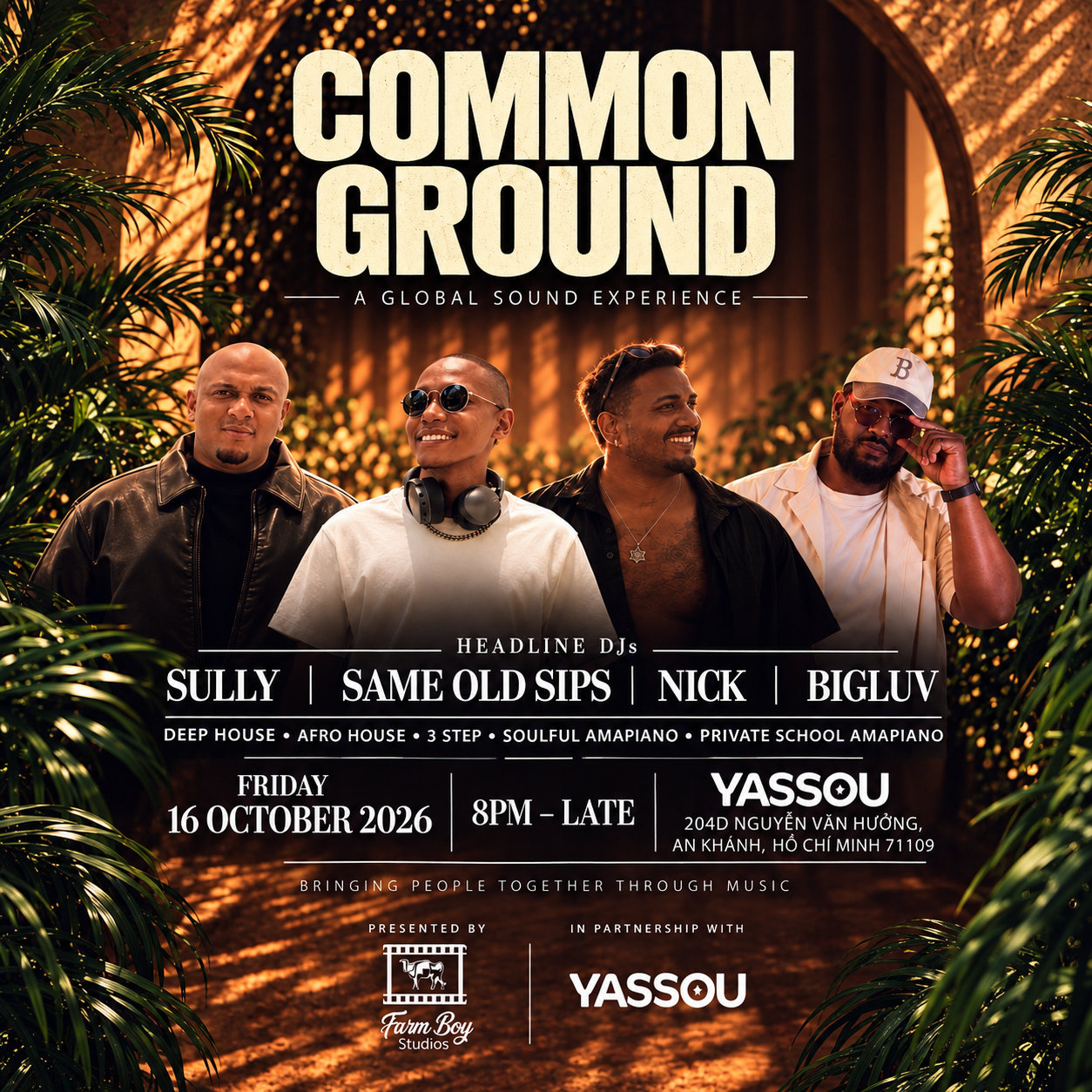 COMMON GROUND - A GLOBAL SOUND EXPERIENCE at Yassou Thảo Điền flyer