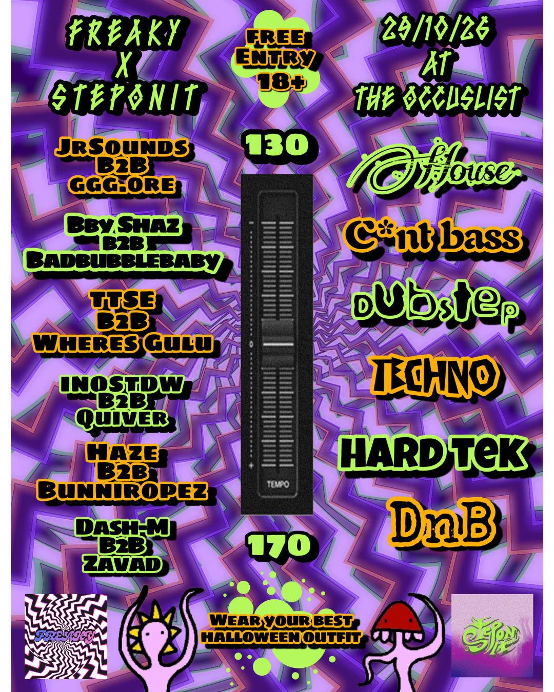 Freaky X STEPONIT at Oculist flyer