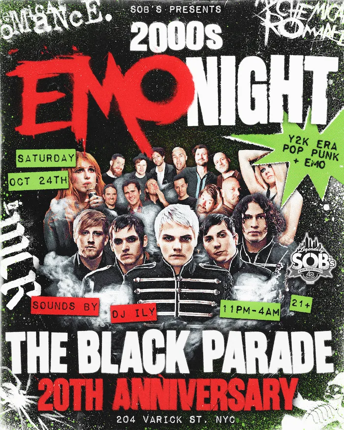 SOB's presents: 2000's Emo Night: The Black Parade 20th Anniversary at SOBs flyer