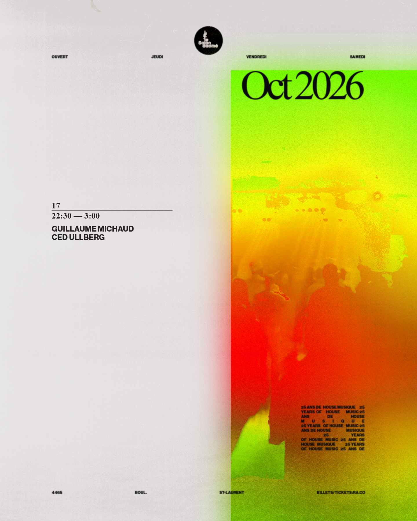 Guillaume Michaud & Ced Ullberg at Le Salon Daomé flyer