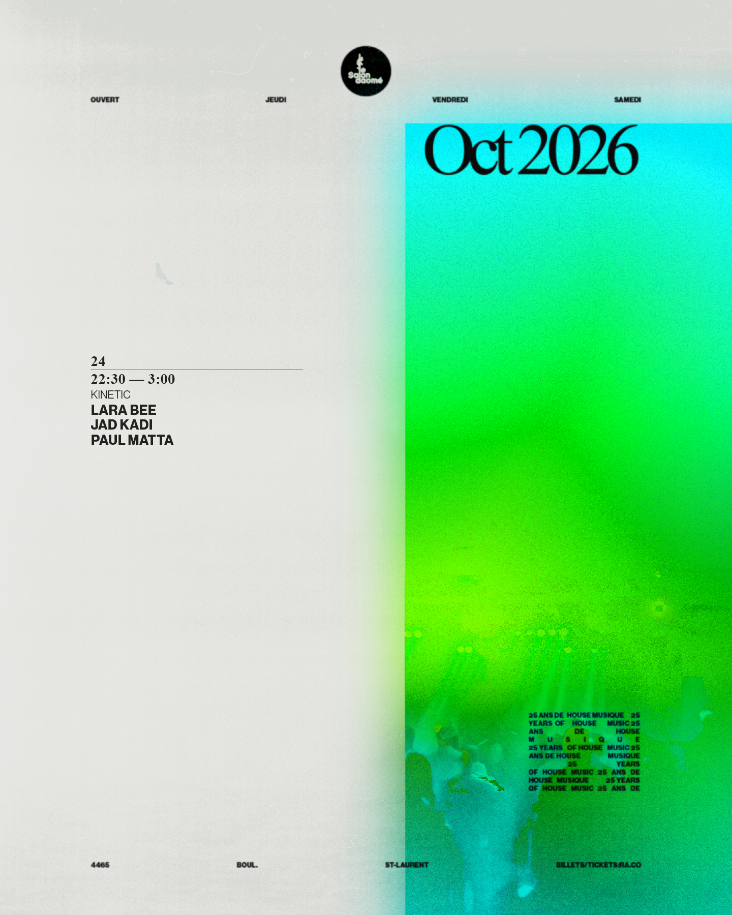 Kinetic at Le Salon Daomé flyer