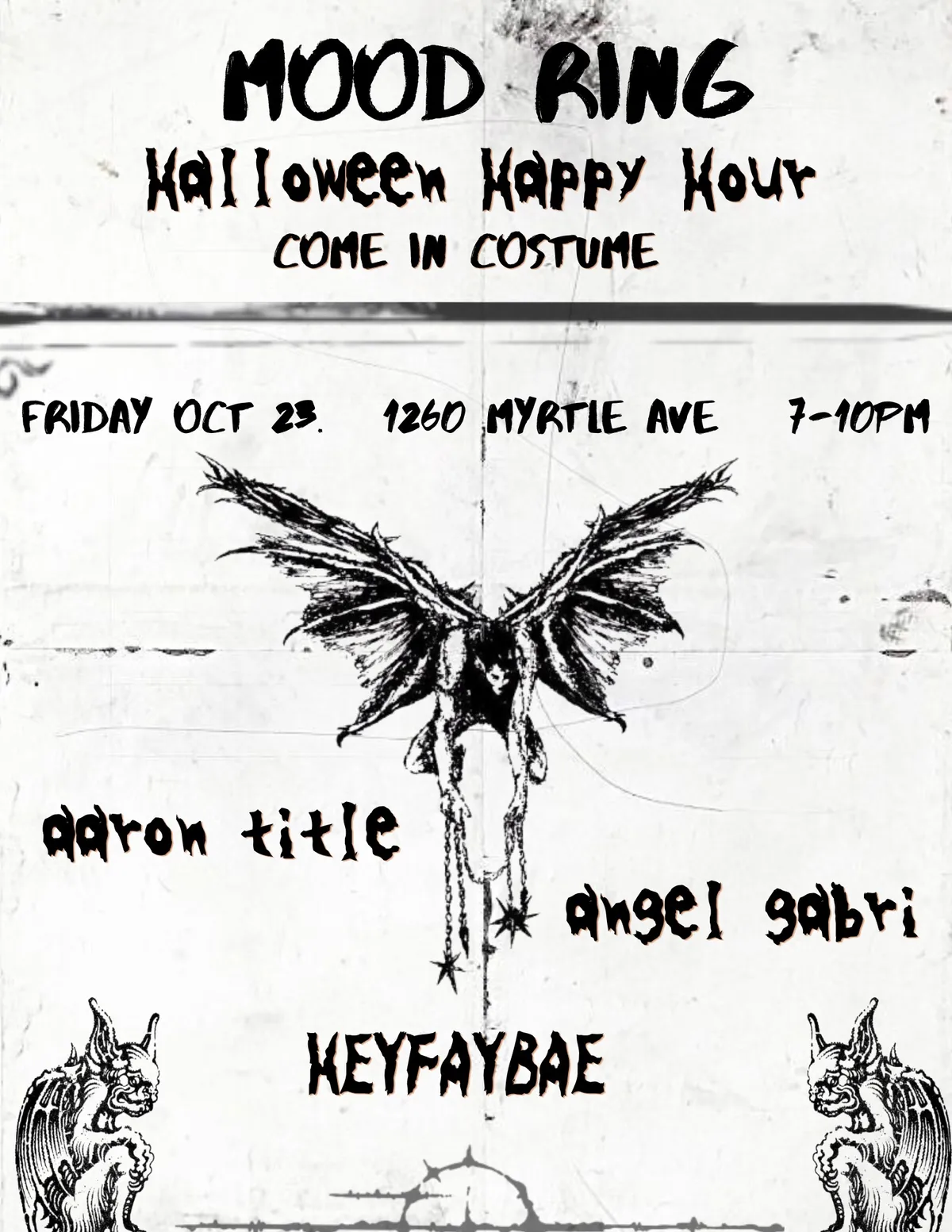 Aaron Title, Angel Gabri, HEYFAYBAE at Mood Ring flyer