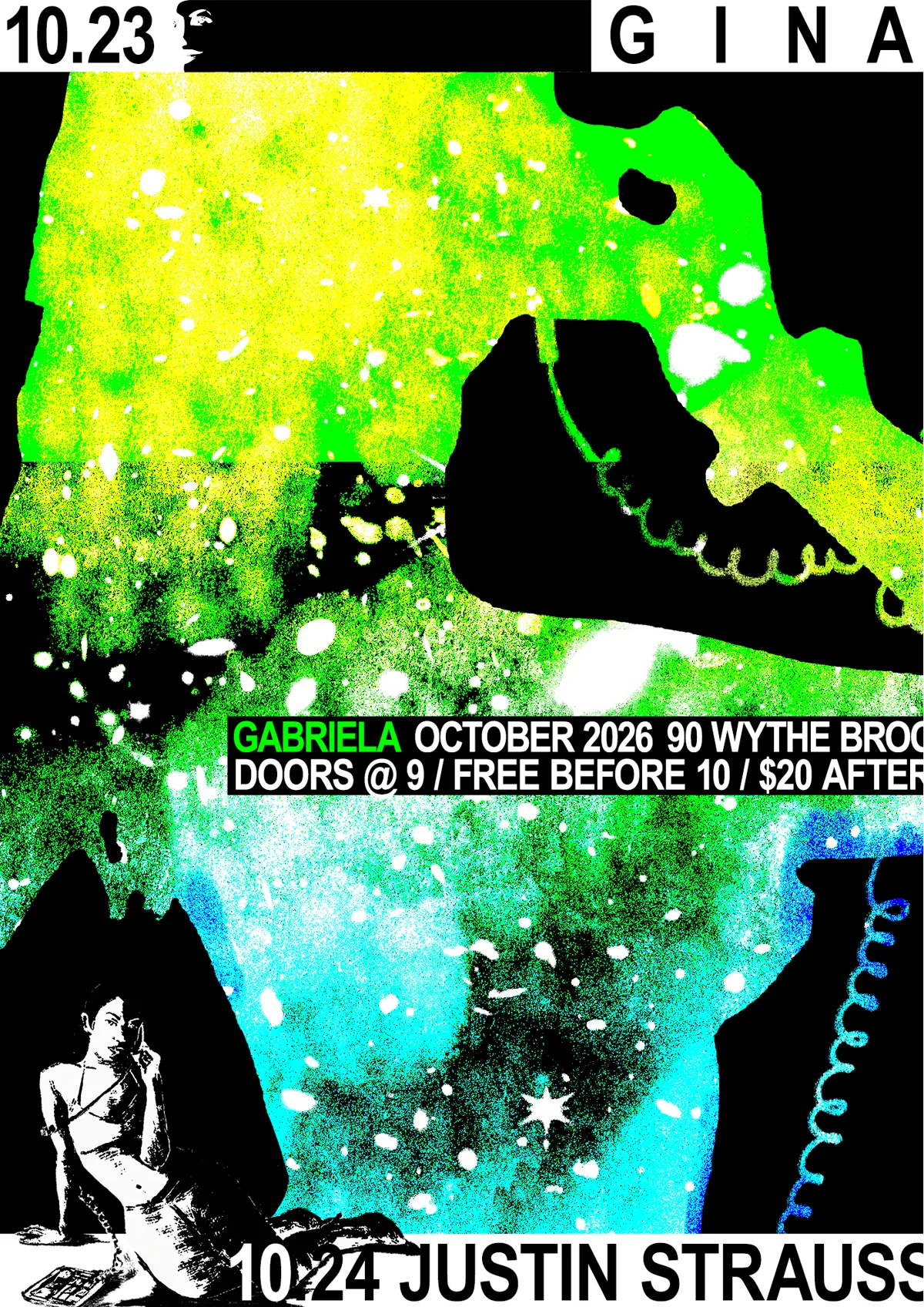 G I N A // ALL NIGHT LONG at Gabriela flyer