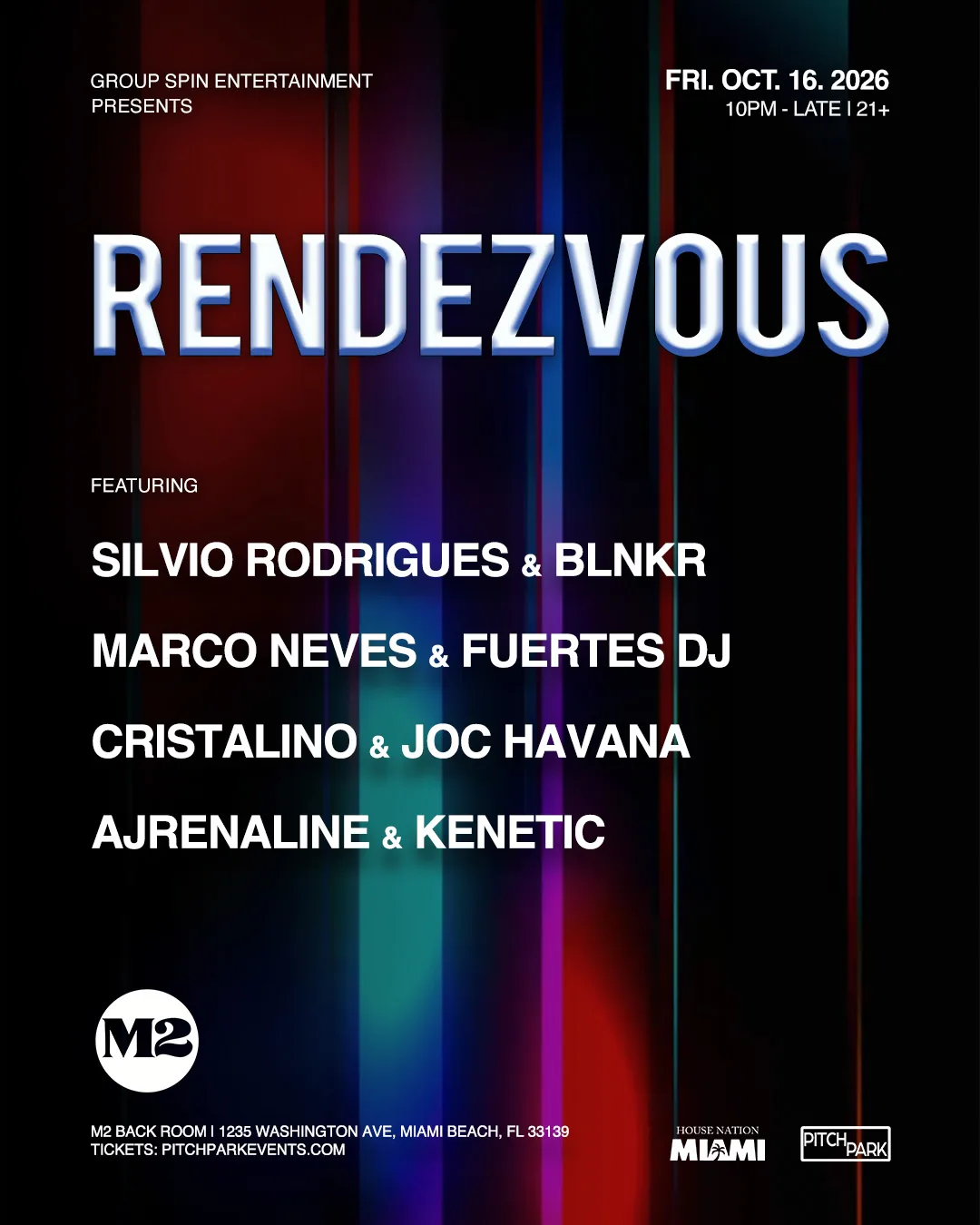 Rendezvous at Club M2 Miami flyer