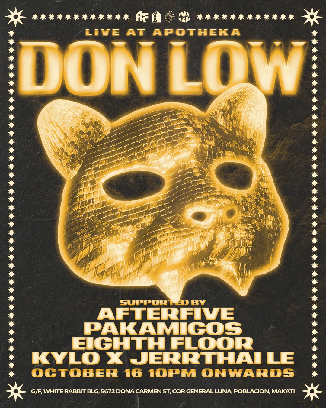 Pakamigos presents: Don Low Live at Apotheka at Apotheka flyer