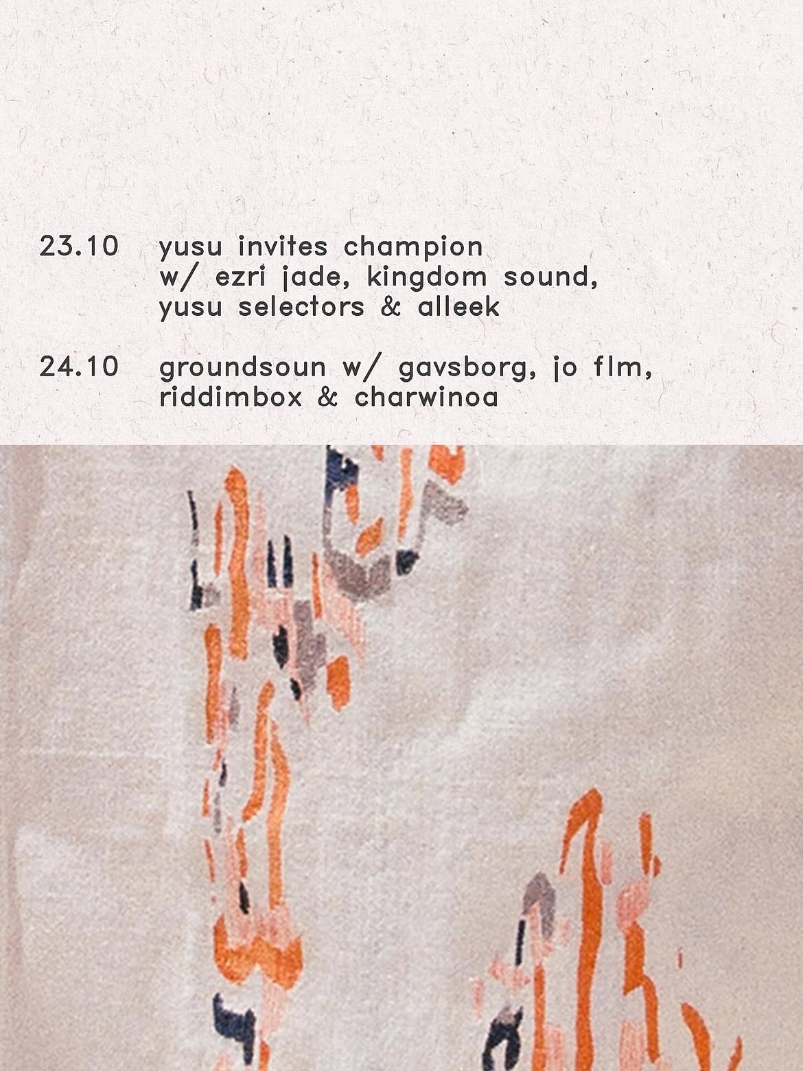 groundsoun w/ gavsborg, jo flm, riddimbox & charwinoa at murmur flyer