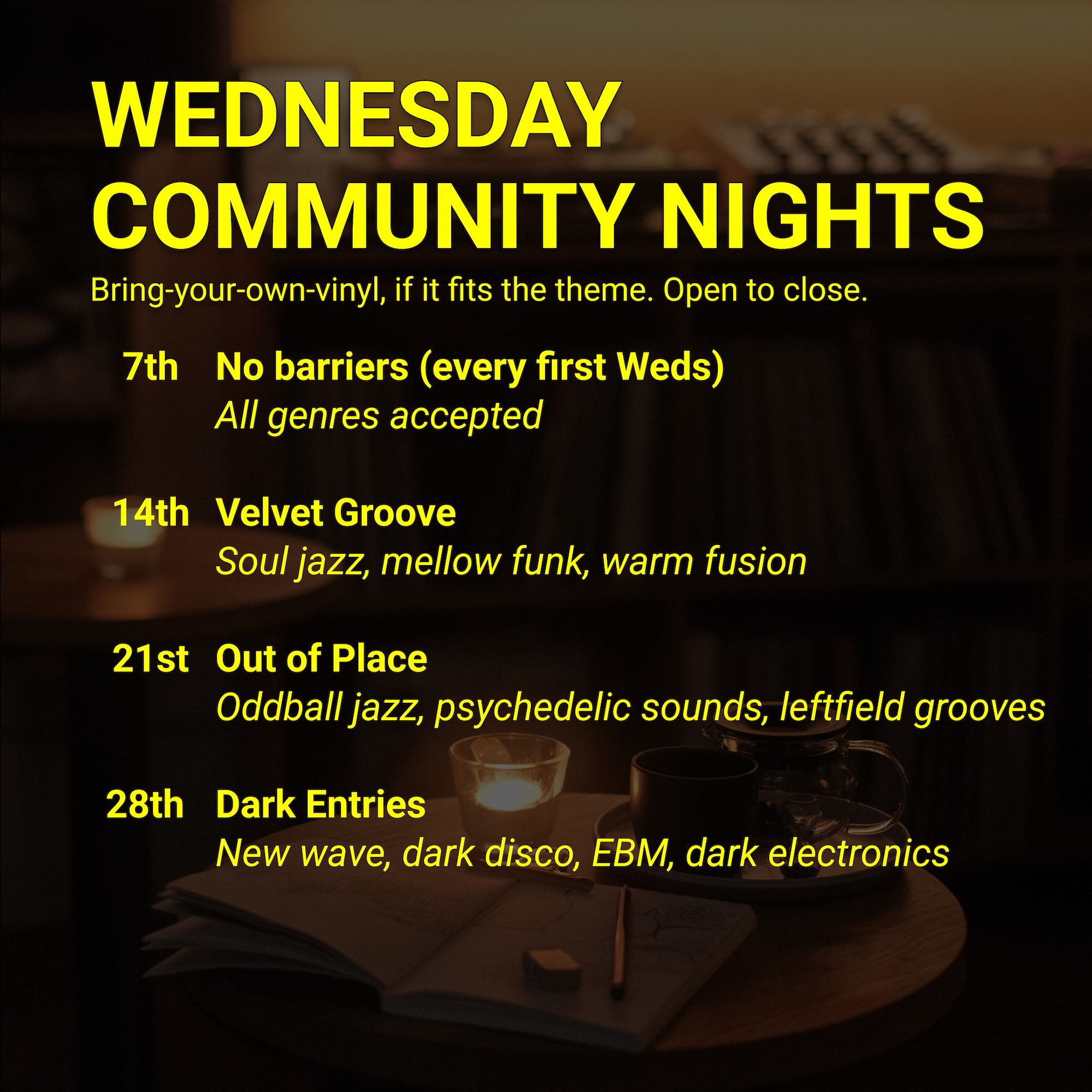Deep Dive: Dark Entries at Unkompress Listening Bar flyer