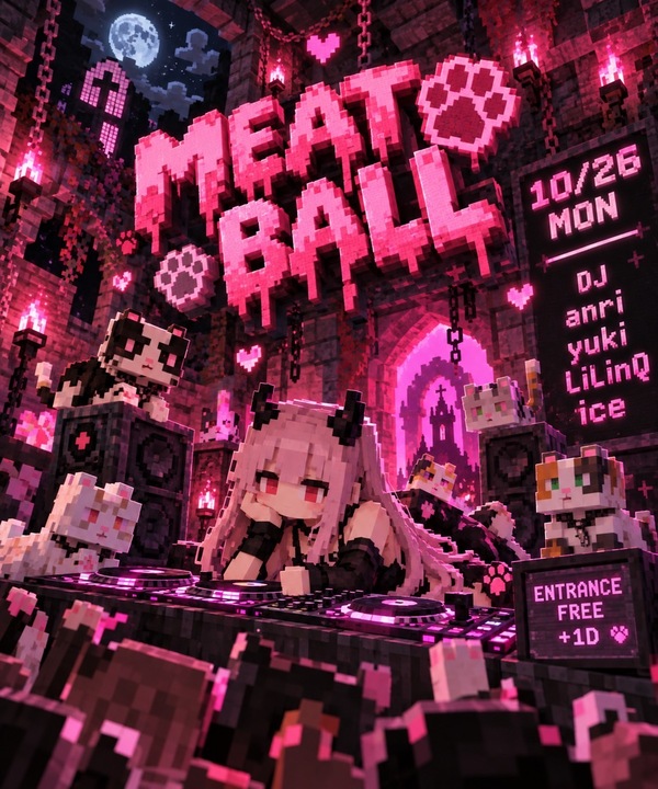 MEAT BALL at Dogenzaka Church flyer