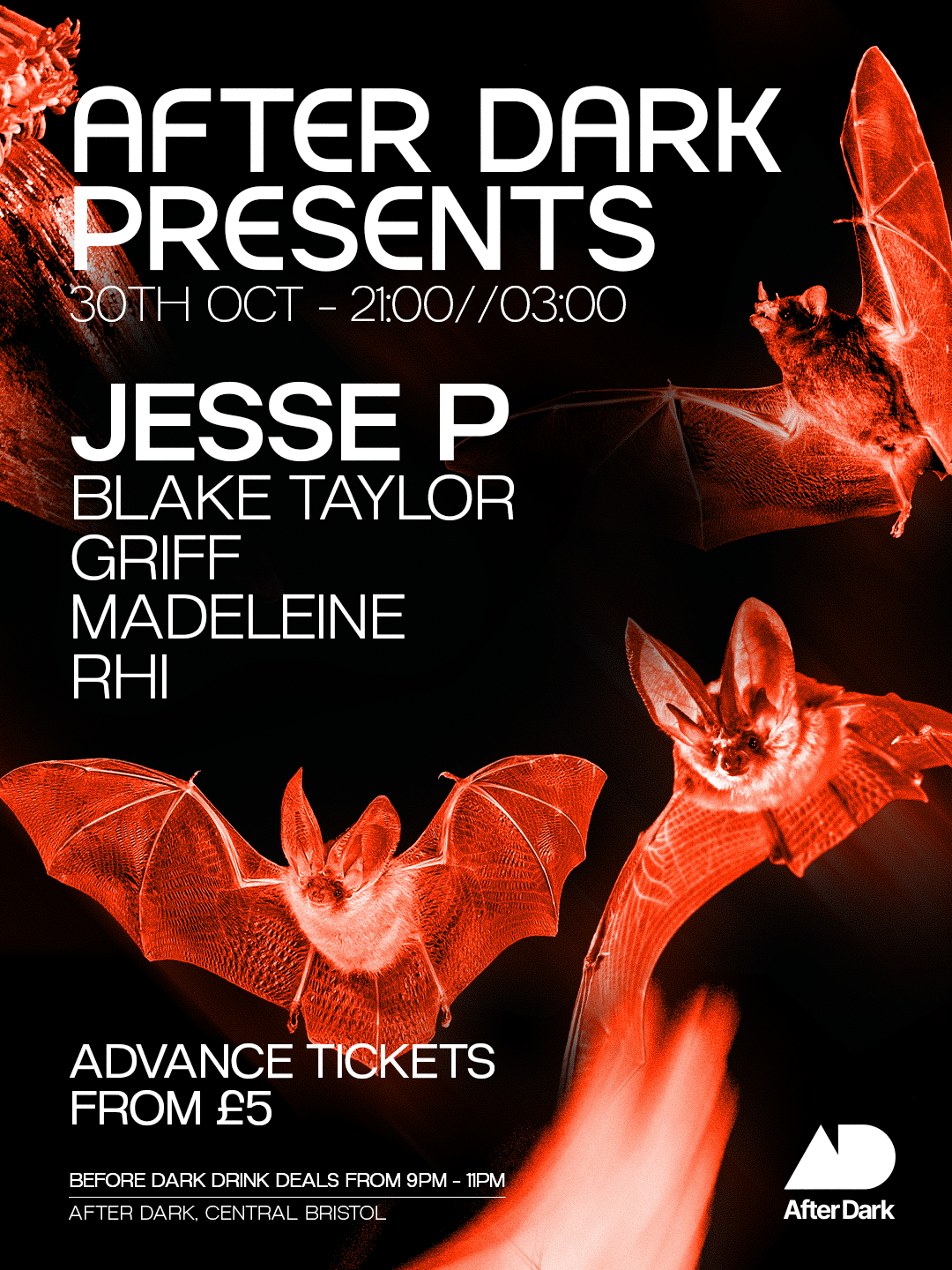 After Dark presents....Jesse P with Blake Taylor, Griff & More at After Dark Nightclub flyer